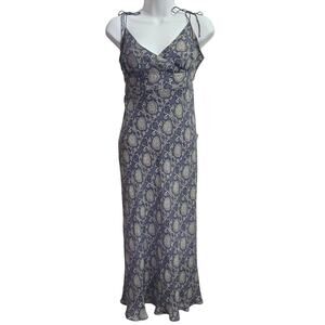 J.Crew Womens Vintage Y2K Romantic Silk Babydoĺl Paisley Tie Strap Midi Slip 6